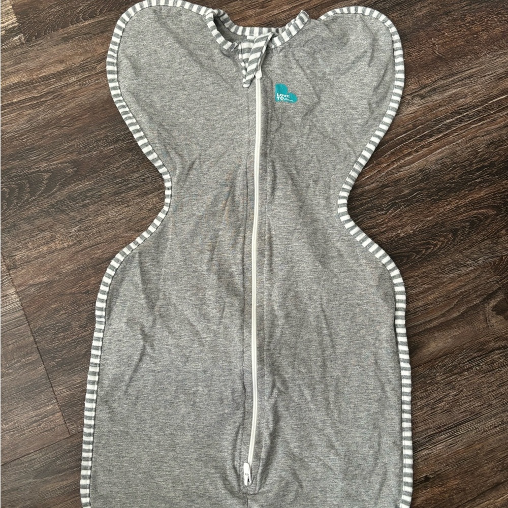 Love to Dream Gray Swaddle with Stripes